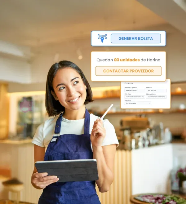 Alerta de stock bajo con acceso al proveedor en Facturas ELE.PE