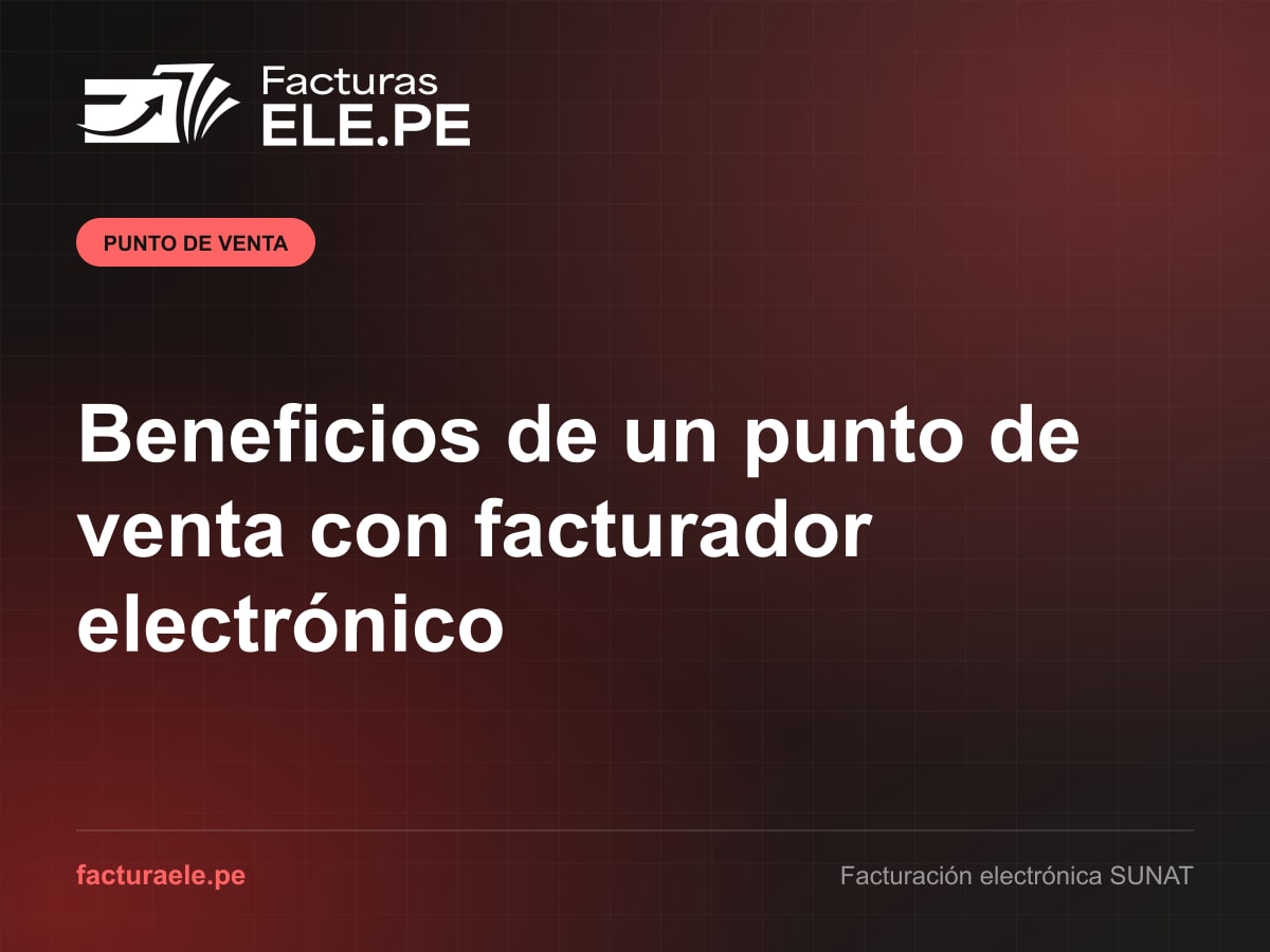 Mostrador de una tienda que cobra con el punto de venta de Facturas ELE.PE, junto a un lector de códigos y una ticketera