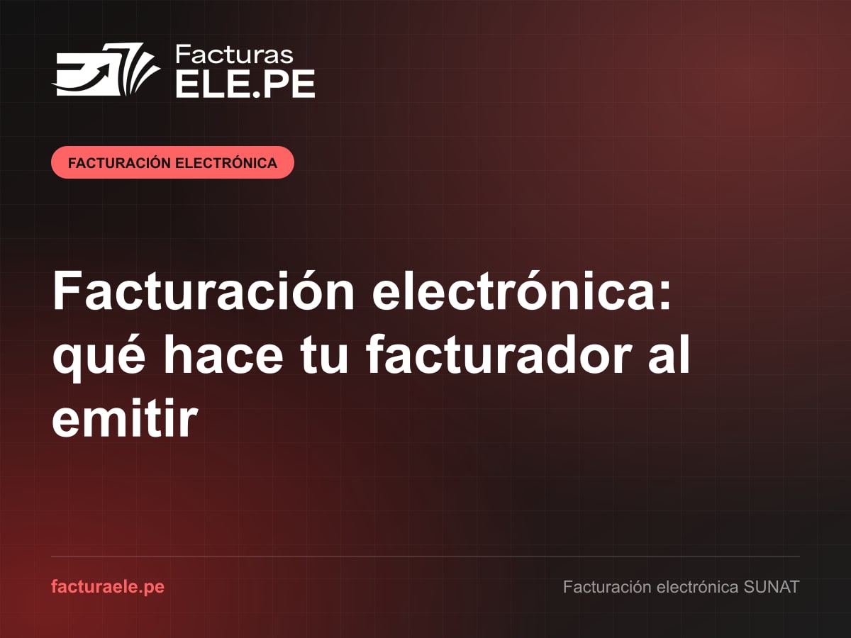 Facturador electrónico de Facturas ELE.PE mostrando el paso de un comprobante por la firma, el envío a SUNAT y el CDR